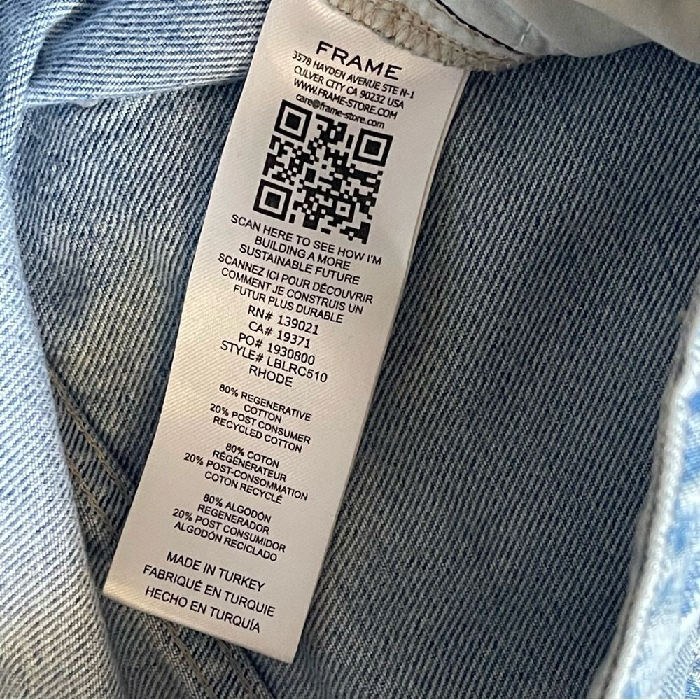 Frame Long Barrel Raw Cuff Jeans in Rhode size 28 - Picture 11 of 15
